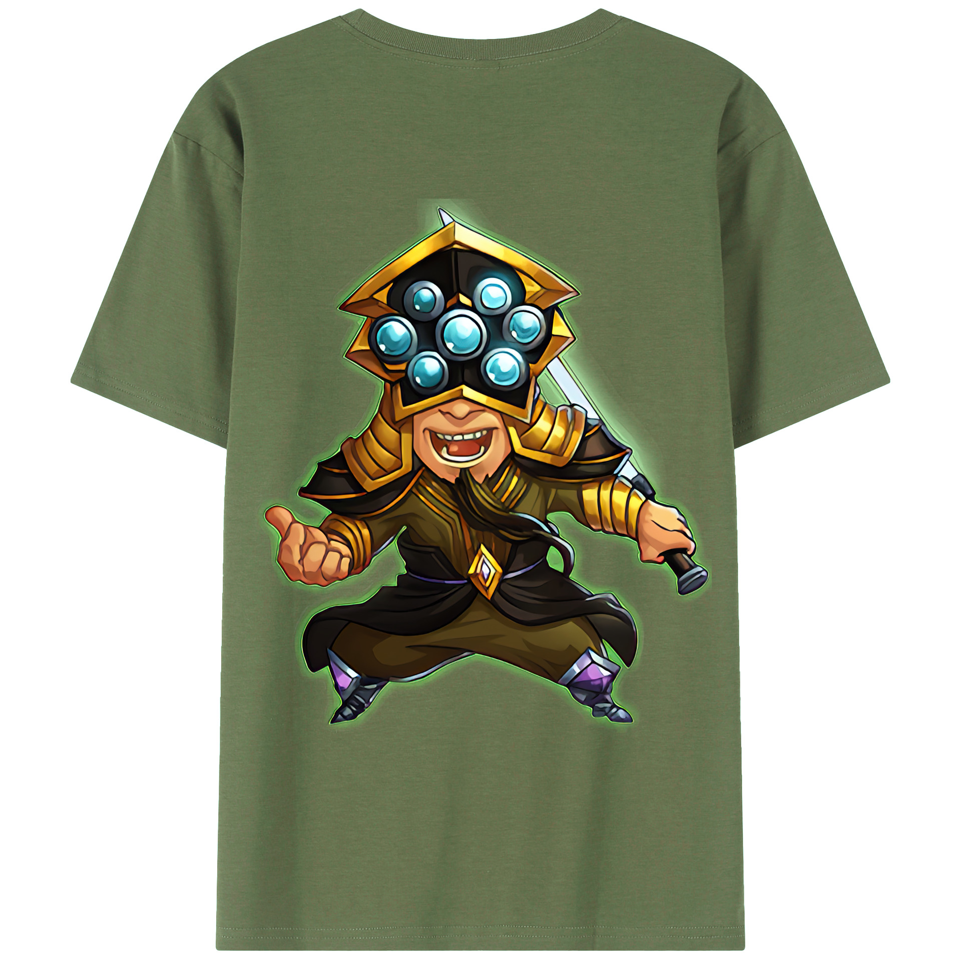 （画像用） リーグ・オブ・レジェンド League of Legends LOL 綿100％ メンズ半袖Tシャツ（バックプリント） 通気性